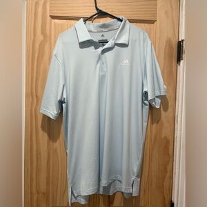 NWT Adidas Golf Polo Short Sleeve Sz L Blue